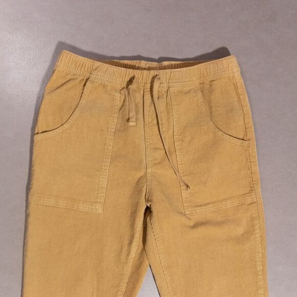 Katin Corduroy Brown Stretch Elastic Drawstring Slim Men's Pants Size Small - Picture 2 of 7